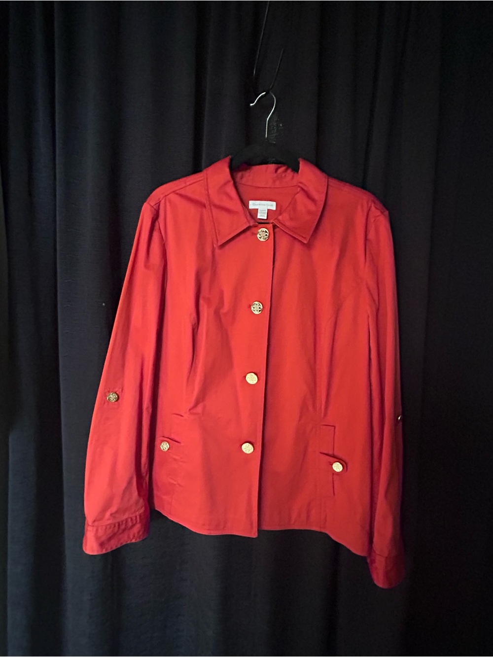 Classic Orange Button-Front Women's Jacket